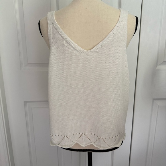 Wallflower White knit Crop Tank Top plus size 1x 100% polyester - Picture 5 of 10